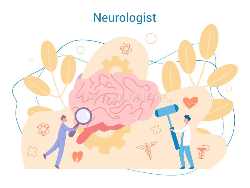 Врачи проверят мозги. Иллюстрация врача невролога. Врач невролог рисунок. Воспаление векторный рисунок.