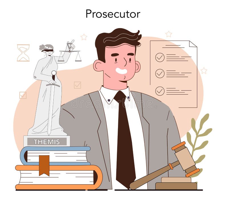 Prosecutor illustration. Адвокат украл