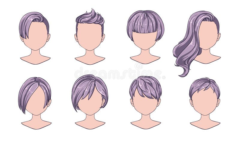 Krasivaya Zhenshina V Stile Volos Sovremennaya Moda Dlya Assortimenta Sinie Korotkie Volosy Kudryavye Volosy Salon Volos I Modnyj Vekt Illyustraciya Vektora Illyustracii Naschityvayushej Volosy Modnyj 140638677