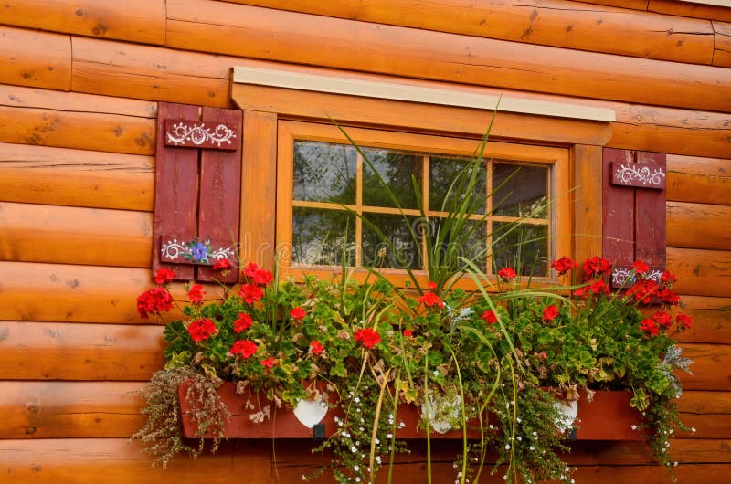 Window flowerbox Side view