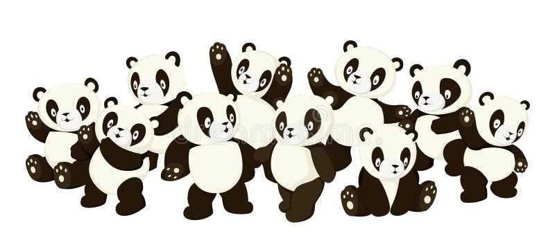 Панда собирает в круг