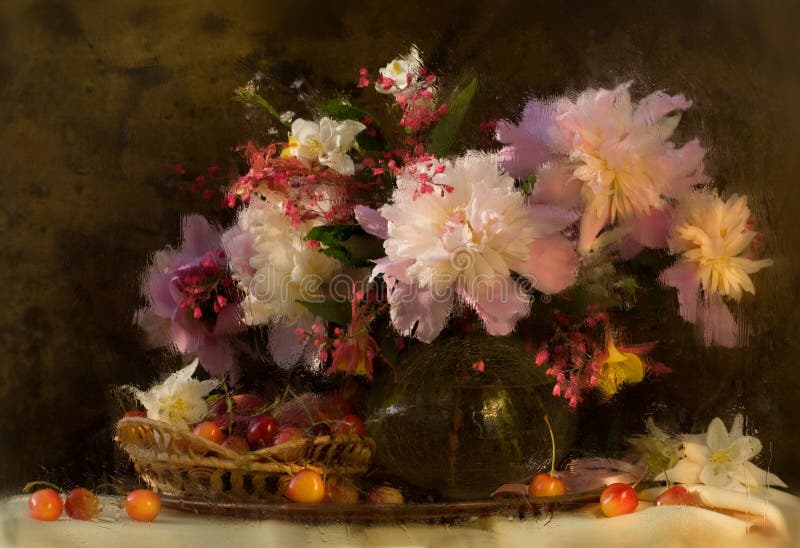 красотка цветет peonies жизни все еще
