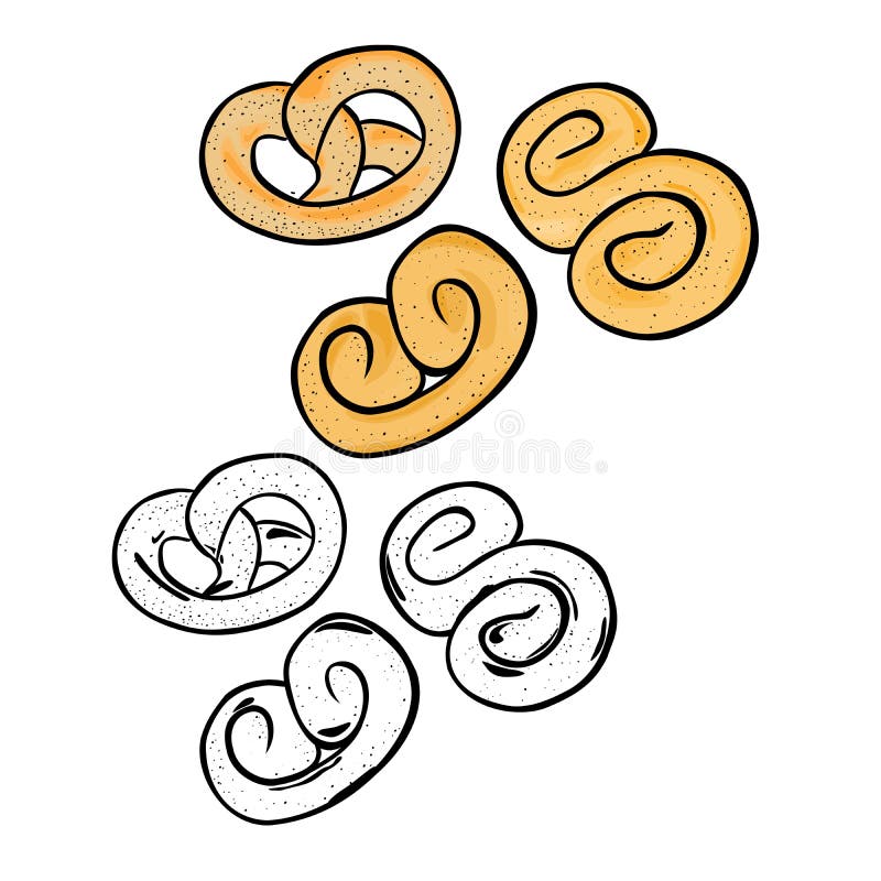 Как нарисовать крендель поэтапно