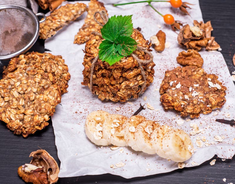 Выпечка из овсянки и банана в духовке