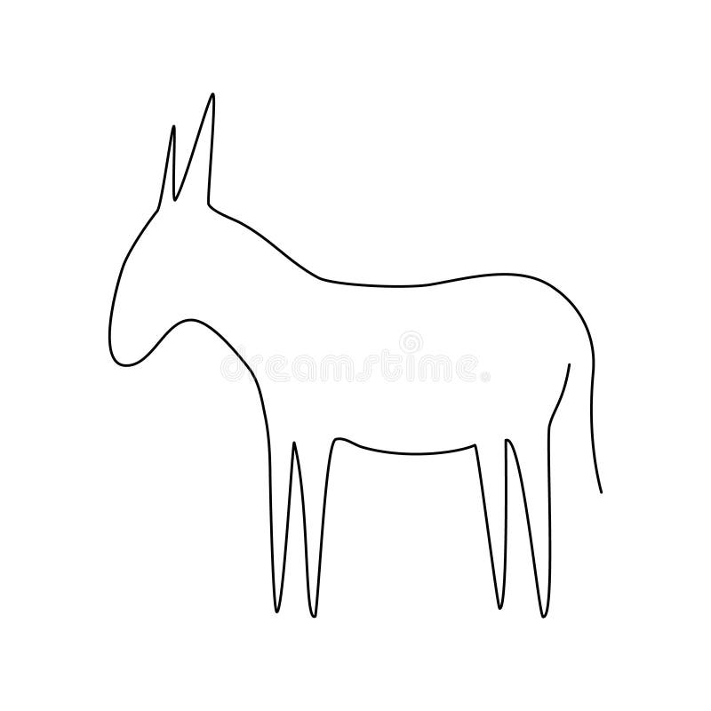 Animal continuous. Ослик одной линией. Ишака и линия. Осел одной линией. Outline Donkey behind the Barn.