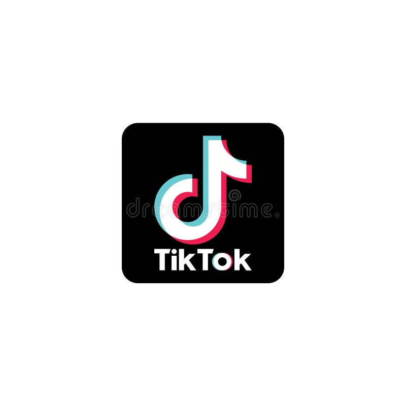 Логотип иллюстративной Tiktok на белом фоне редакционной статье  Редакционное Стоковое Фото - иллюстрации насчитывающей икона, зарево:  206666028