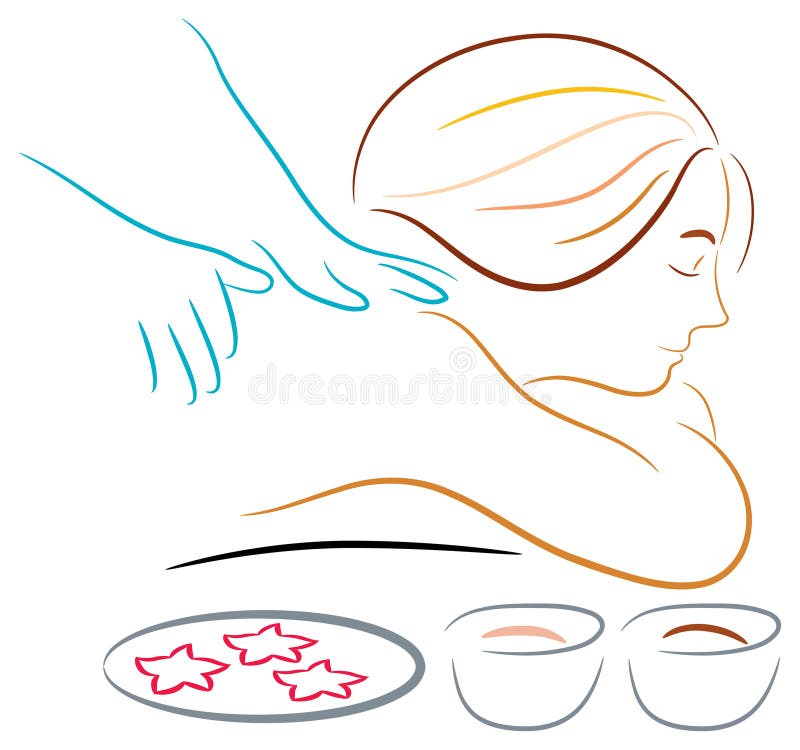 Массаж векторный рисунок