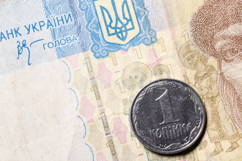 Один украинский рубль. 1 копейка гривен в рублях