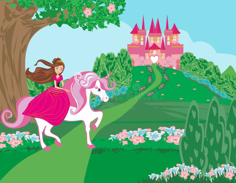 Принцесса едет. Сказочный конь вектор. Маленькая принцесса верхом на лошади. Девочка на лошади вектор. Принцесса верхом на стручке.