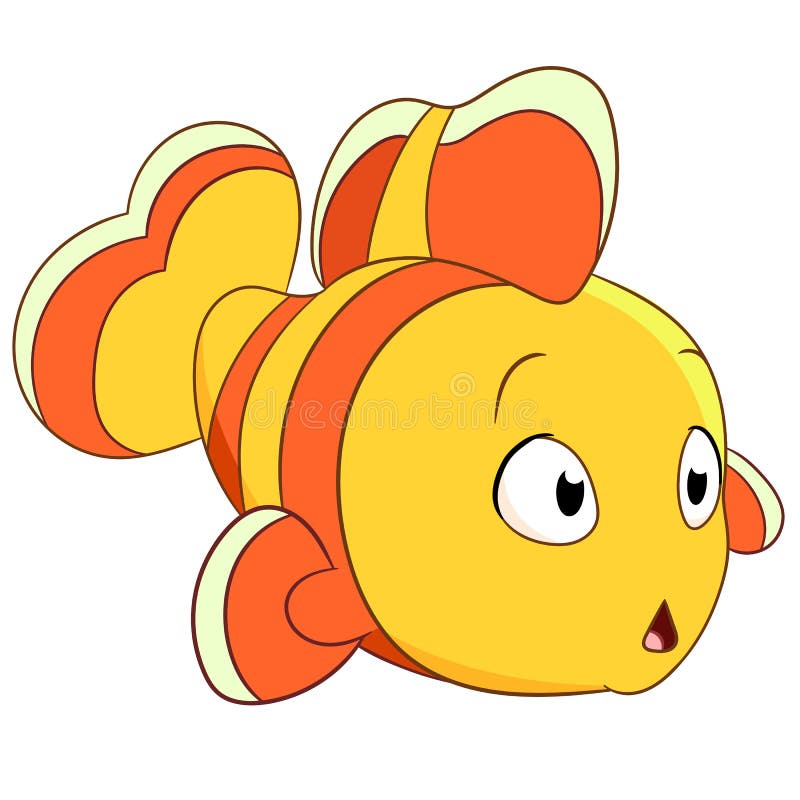 Рыбки 10 часов. Clownfish cartoon.