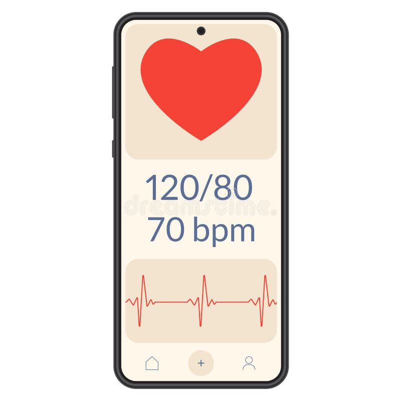 Smartphone E Relógio Inteligente Com Pulsação Ou Rastreador De Pulso E  Monitor De Pressão Sanguínea. Design De Aplicativo De Quali Ilustração do  Vetor - Ilustração de linha, esporte: 216573886