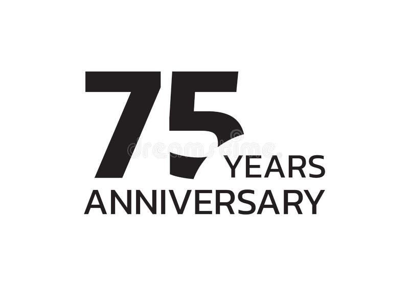 75th Anniversary Logo. 75 Years Celebrating Icon or Badge. Vector ...