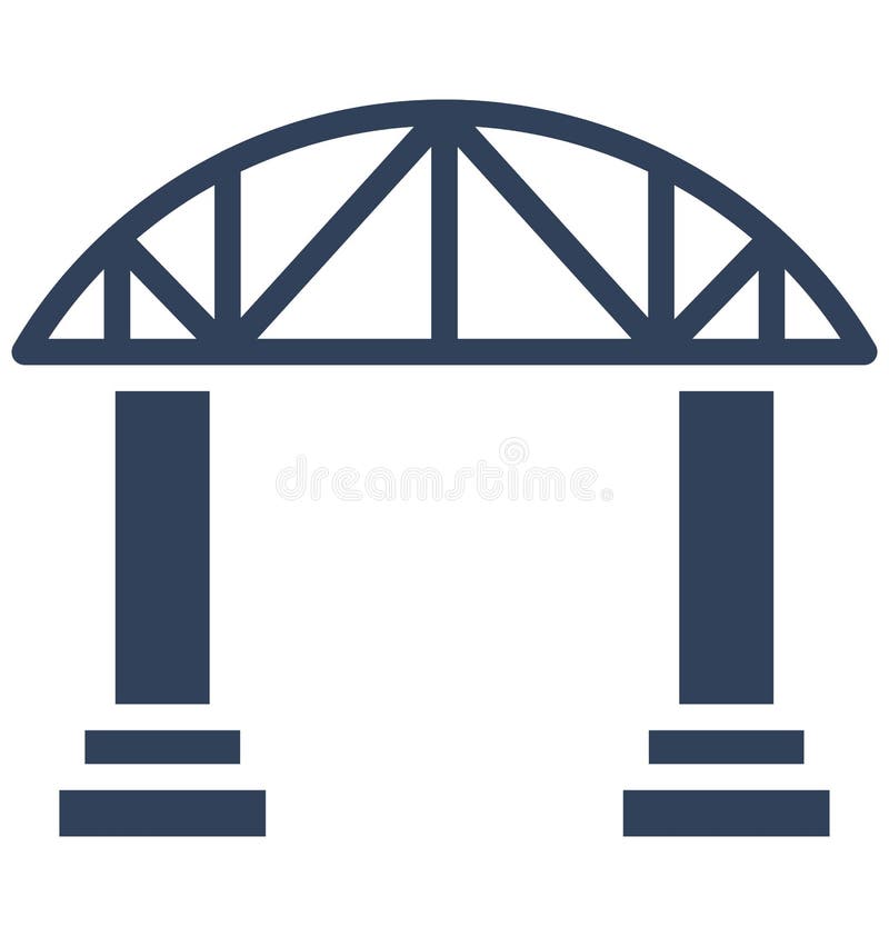 Мост, шоссе изолированный значок вектора который может быть легко редактиро...