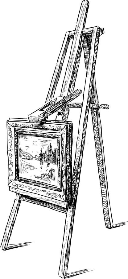 Как нарисовать мольберт карандашом
