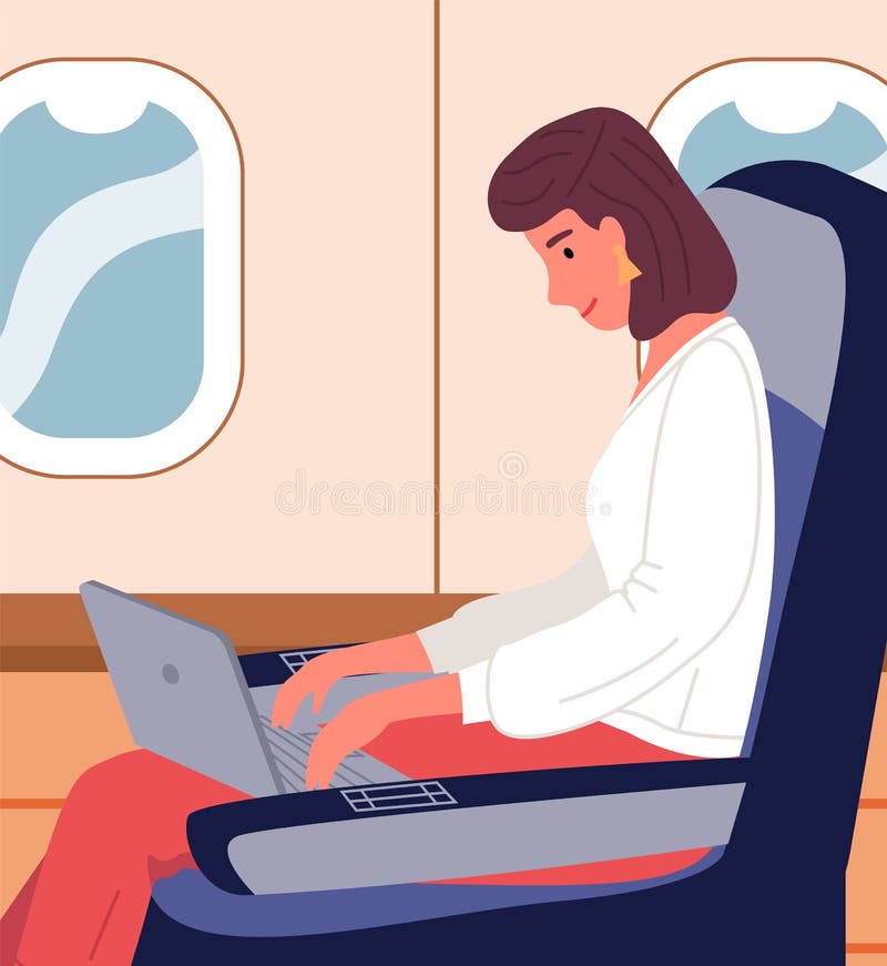 Буду сидеть в самолете и думать. Человечки сидящие в самолёте. Девушка с ноутбуком в самолете. Девочка сидит в самолете. Человек в самолете рисунок.