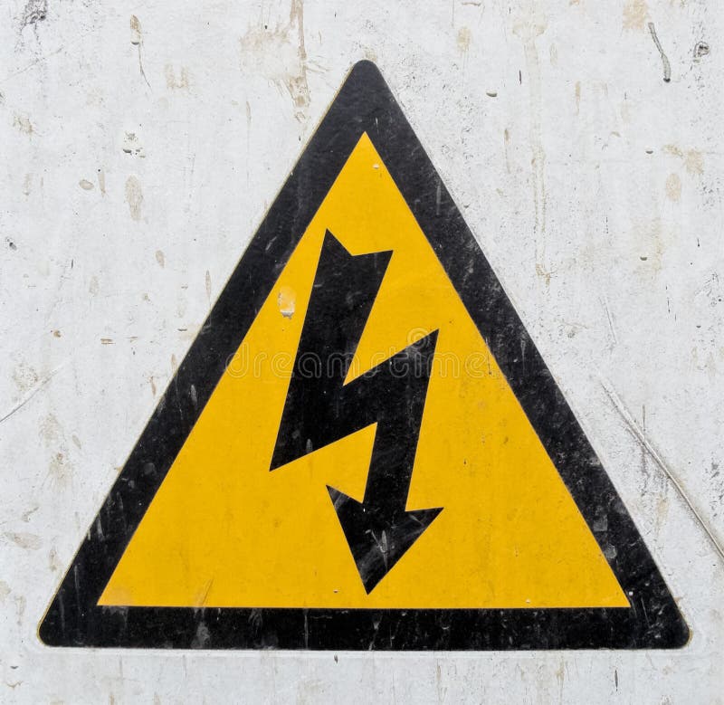 Danger electrical hazard sign Royalty Free Vector Image