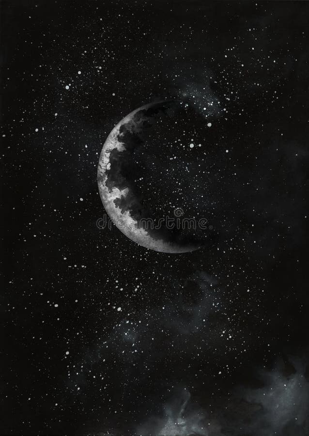 Фото Ночного Неба Со Звездами И Луной