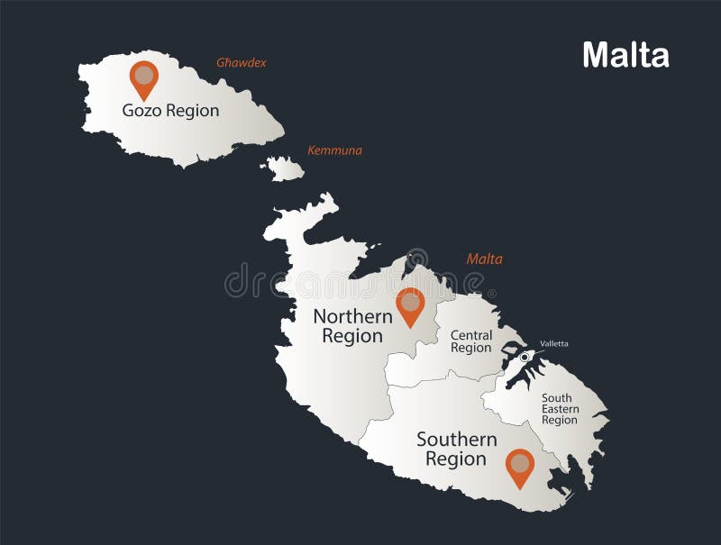 Где находится остров мальта в какой стране области Malta отображают белое название Иллюстрация вектора - иллюстрации насчит