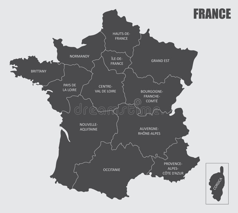 Область франции 5. Центральный регион Франции. Карта Франции. Области Франции на карте. Карта Франции силуэт.