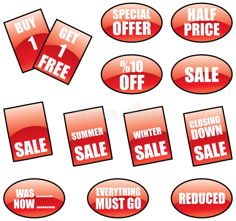 Reduce prices. Sale Label. 50% Off promotion.