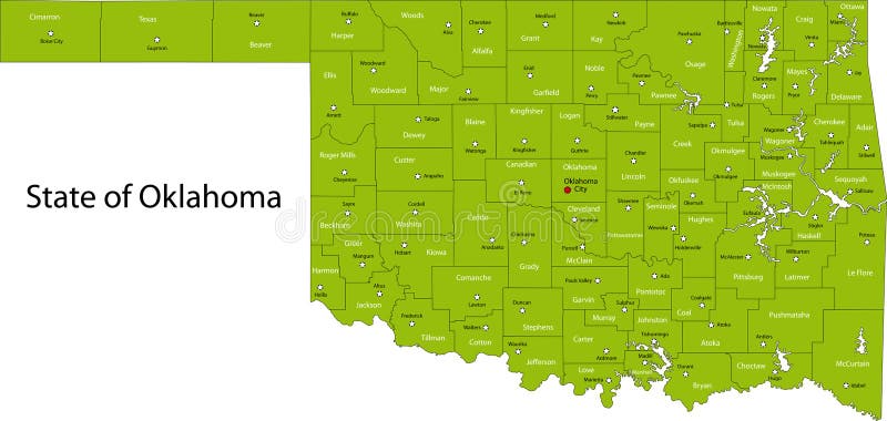 Карта штата оклахома