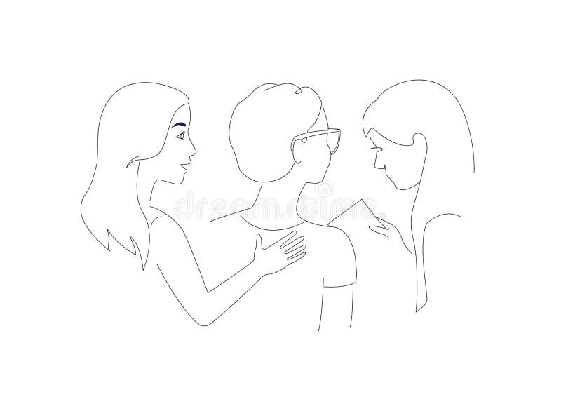 Three Girls Sketch Stock Illustrations 413 Three Girls Sketch Stock Illustrations Vectors Clipart Dreamstime