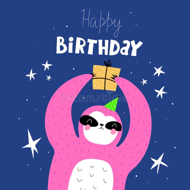 Download Sloth Birthday Stock Illustrations - 788 Sloth Birthday ...