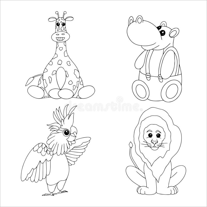 Easy animal colouring pages