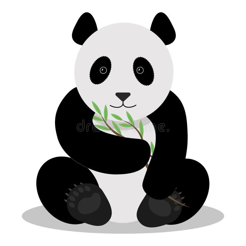 Cute Panda With Bamboo Stock Vector Illustration Of Animal 220499628