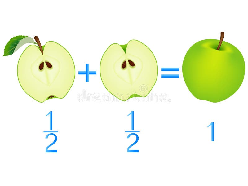 Две трети яблока. Математические яблочки для детей. Яблоко целое и половинка. Деление яблока на части. Половинки яблок для детей.