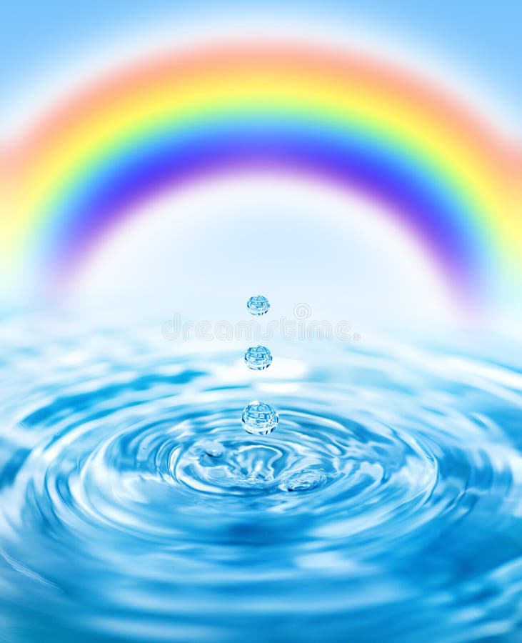 Радужная капля воды