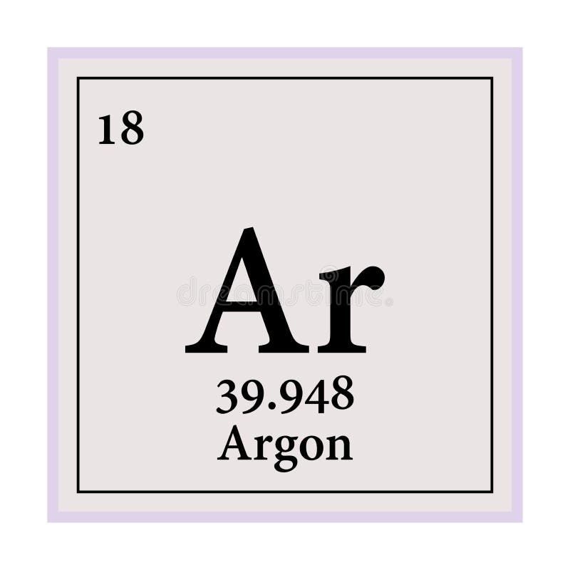 Аргон номер в таблице менделеева Периодическая таблица Argon вектора элементов Иллюстрация вектора - иллюстрации 