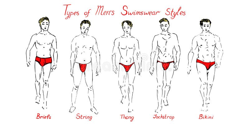 types of male swimsuits