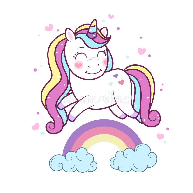 Kawaii Unicorn Princess Stock Vector Illustration Of Animal