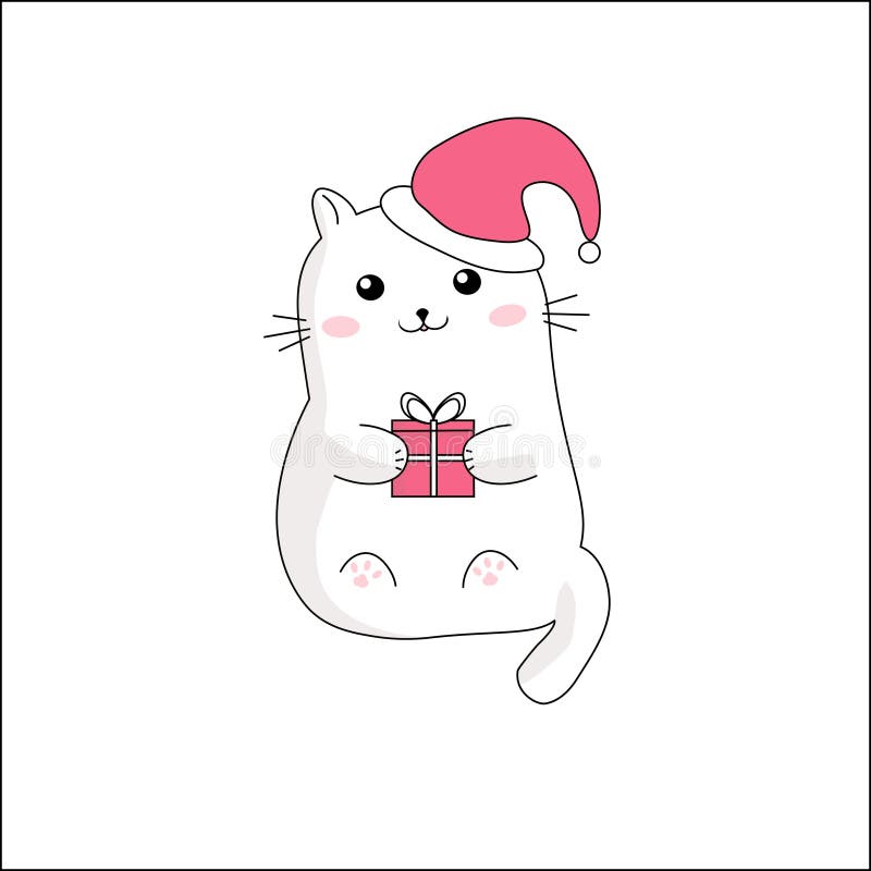 Christmas anime stickers stock illustration. Illustration of cartoon -  53462566
