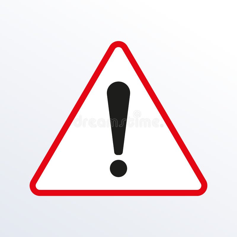 Attention Triangle Icons Set. Isolated Caution Road Sign on White ...