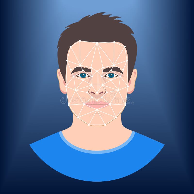 Male avatar icon or portrait. Handsome young man face. Vector illustration.  Stock Vector