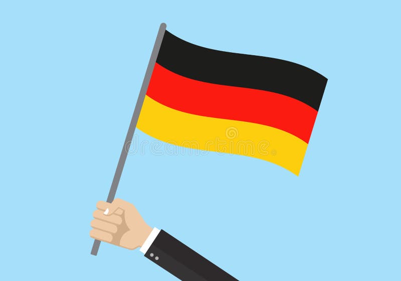 Germany Thuringia State Small Hand Waving Flag 