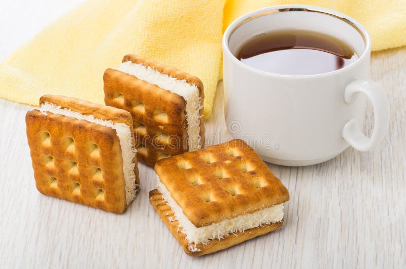 Печенье сэндвич с кокосовым молоком