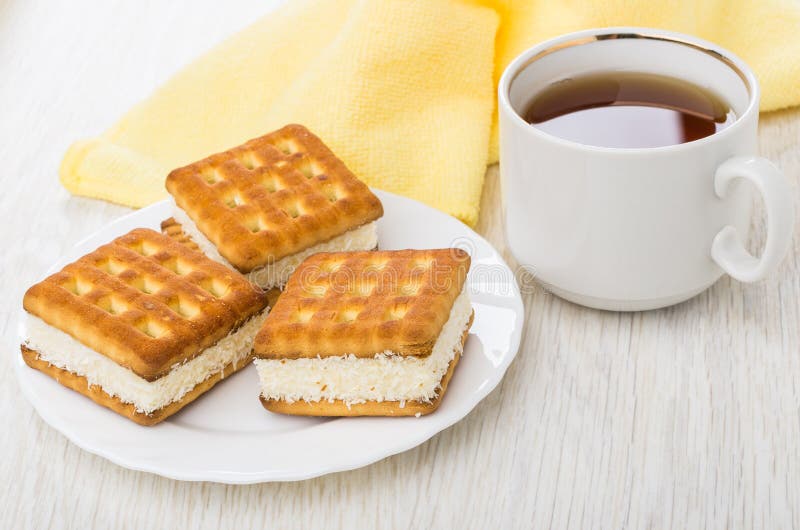 Печенье сэндвич с кокосовым молоком