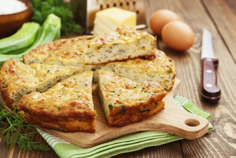 Пирог с цукини и сыром