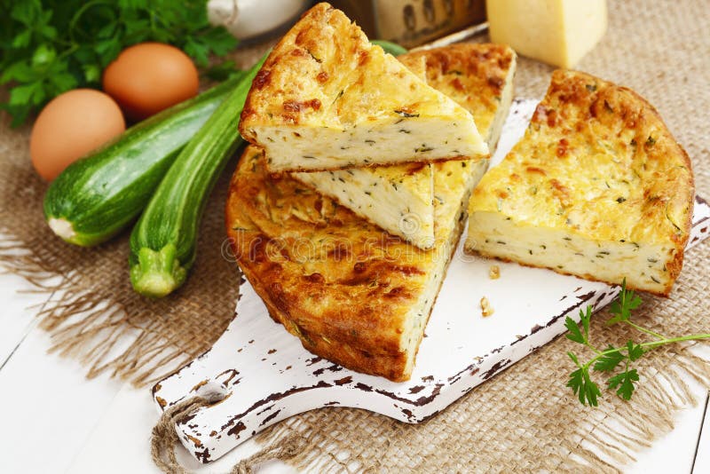 Пирог с цукини и сыром