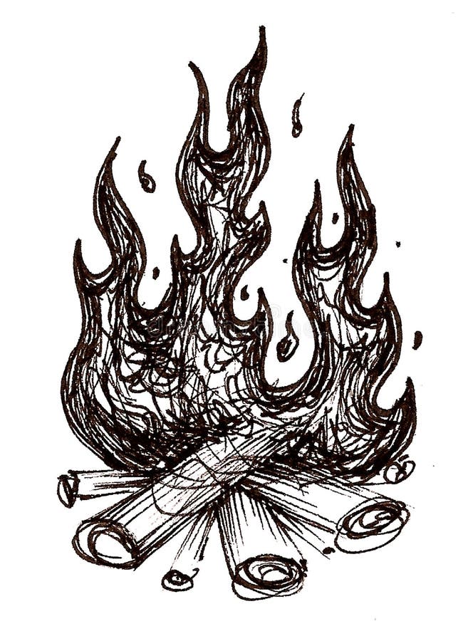 Огонь графика рисунок