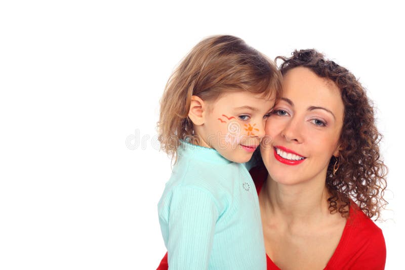 Мама дочь губы