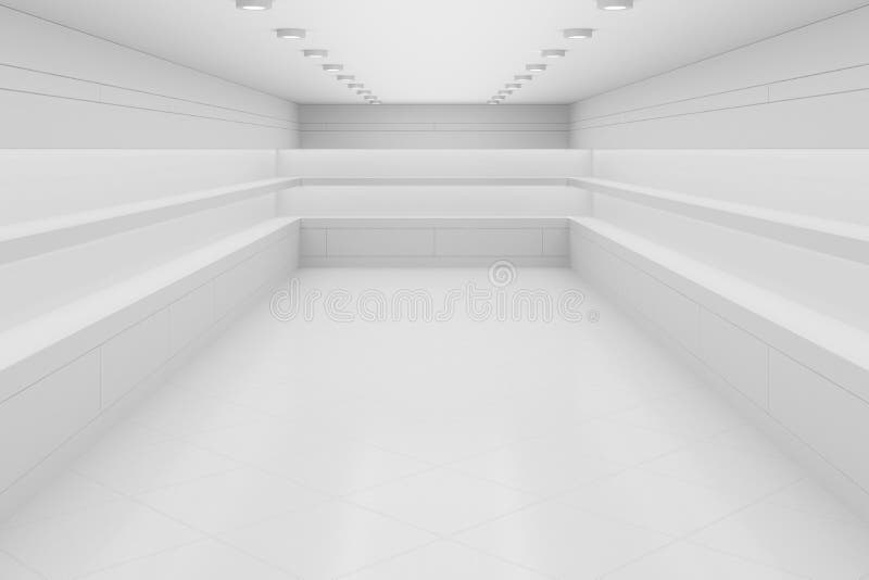Стена в магазине пустая. Торговый зал пустой. Пустая витрина магазина. Фон пустой магазин.