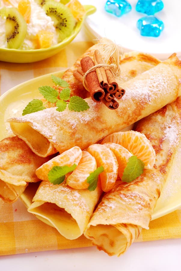 Блины с мандаринами