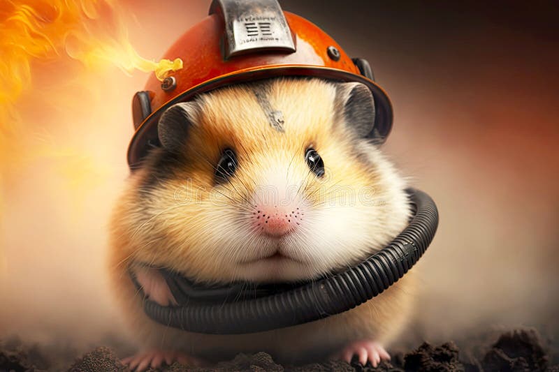 портрет хомяка как пожарного Иллюстрация штока - иллюстрации насчитывающей  произведено, помощь: 270038265