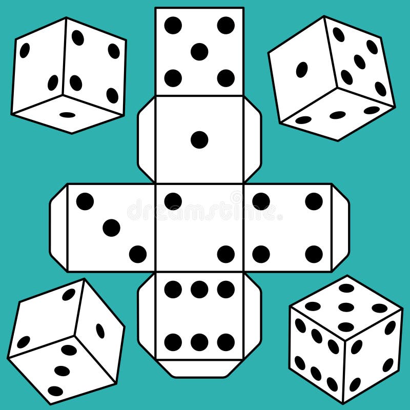 Игральный кубик картинка со всех сторон