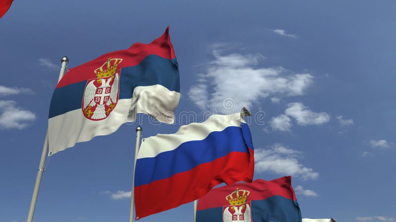 Флаг россии и сербии вместе