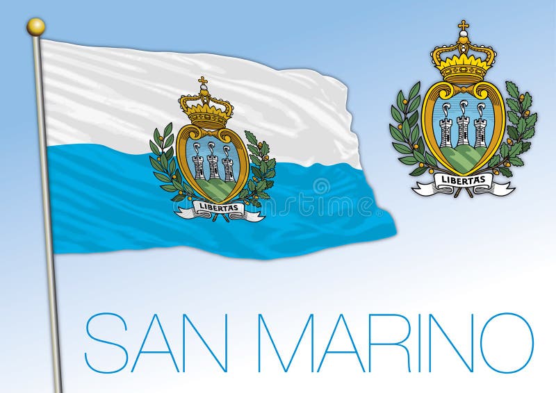 Флаг сан марино. Сан Марино флаг и герб. Республика Сан Марино флаг. Герб Сан Марино. Столица Сан-Марино флаг.